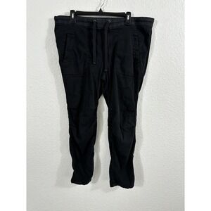 James Perse Pants Womens 4 Black‎ Jogger Drawstring Elastic Waist Cotton Blend
